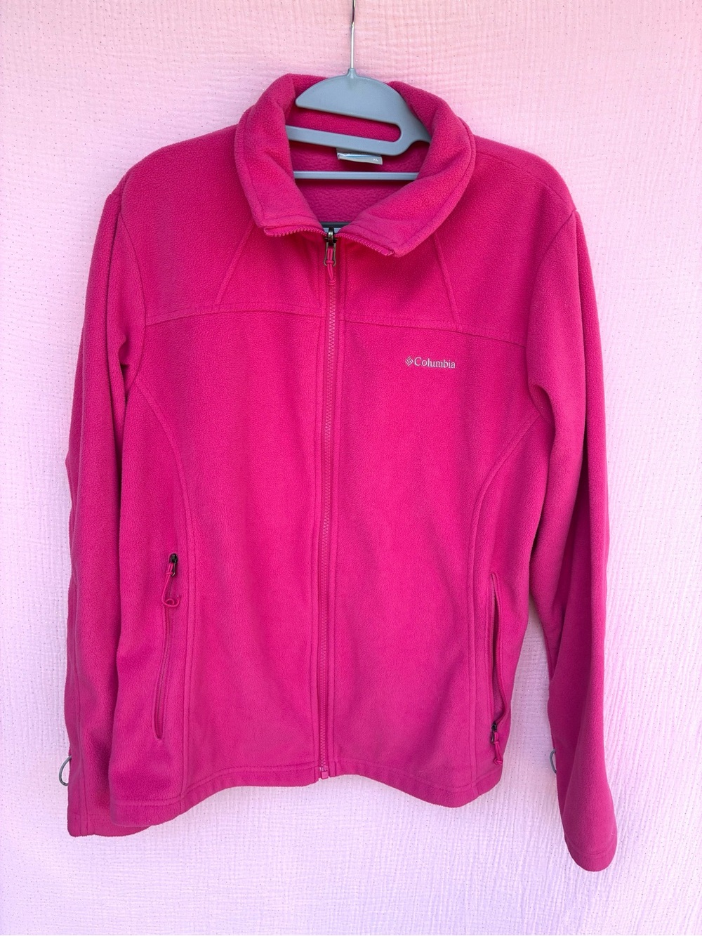 Columbia Pink Full Zip Fleece Jacket Size XL Women's